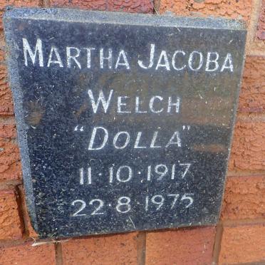 WELCH Martha Jacoba 1917-1975