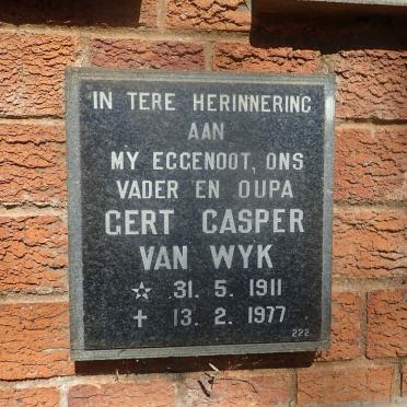WYK Gert Casper, van 1911-1977