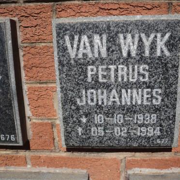 WYK Petrus Johannes, van 1938-1994