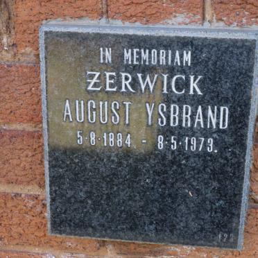 ZERWICK August Ysbrand 1884-1973