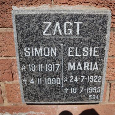 ZAGT Simon 1917-1990 &amp; Elsie Maria 1922-1995