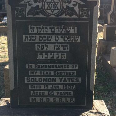YATES Solomon -1937