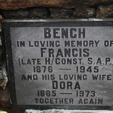 BENCH Francis 1876-1945 & Dora 1885-1973