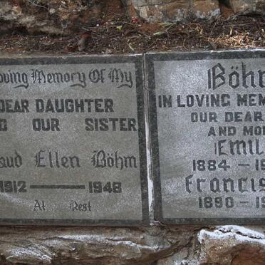 BOHM Emil 1884-1938 & Franciska 1890-1974 :: BOHM Maud Ellen 1912-1948