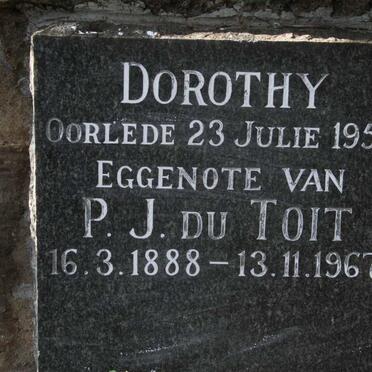 TOIT P.J., du 1888-1967 & Dorothy -1955