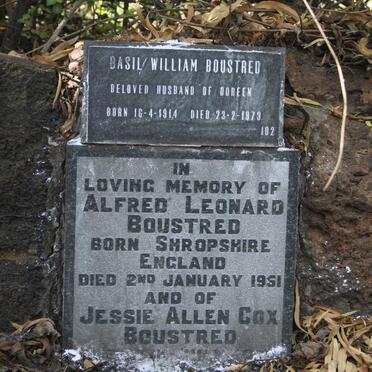 BOUSTRED Alfred Leonard -1951 & Jessie Allan Cox :: BOUSTRED Basil William 1914-1973