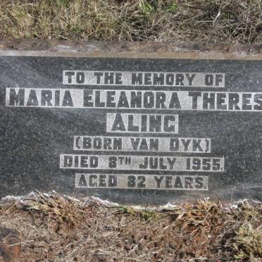 ALING Maria Eleanora Theresa nee VAN DYK -1955
