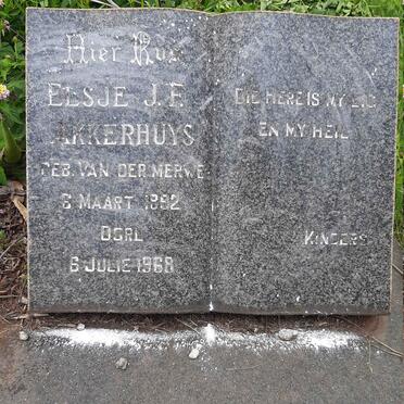 AKKERHUYS Willem 1883-1959 &amp; Elsje J.F. nee VAN DER MERWE 1892-1968 _2