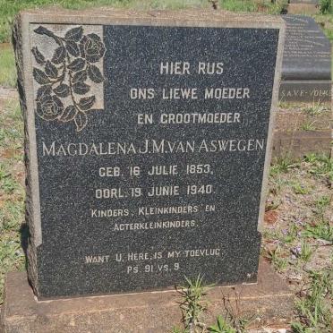 ASWEGEN Magdalena J.M., van 1853-1940