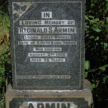 ARMIN Reginald S. -1936
