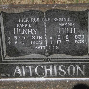 AITCHISON Henry 1876-1955 & Lulu 1873-1938