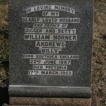 ANDREWS William Horner 1887-1953