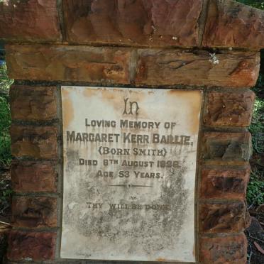 BAILLIE Margaret Kerr nee SMITH -1929