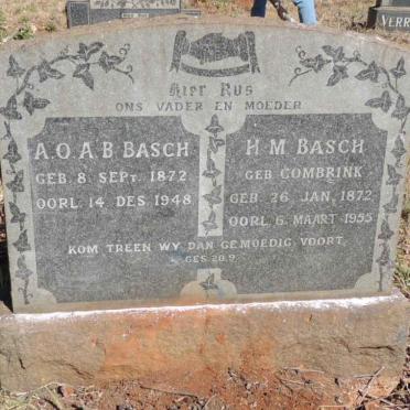 BASCH A.O.A.B. 1872-1948 &amp; H.M. COMBRINK 1872-1955