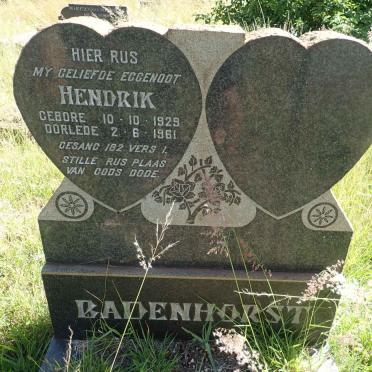 BADENHORST Hendrik 1929-1961