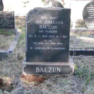 BALZUN Ida Johanna nee PILDSZUS 1894-1986