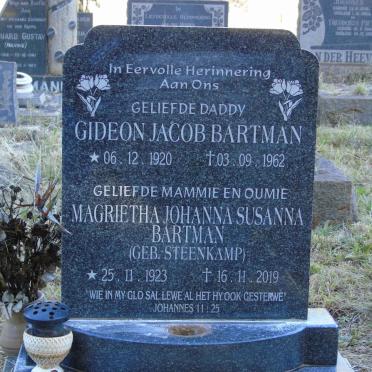 BARTMAN Gideon Jacob 1920-1962 &amp; Magrietha Johanna Susanna STEENKAMP 1923-2019