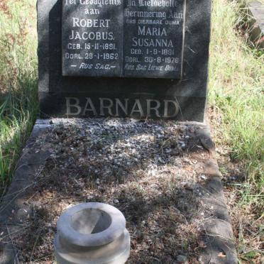 BARNARD Robert Jacobus 1891-1962 &amp; Maria Susanna 1891-1978