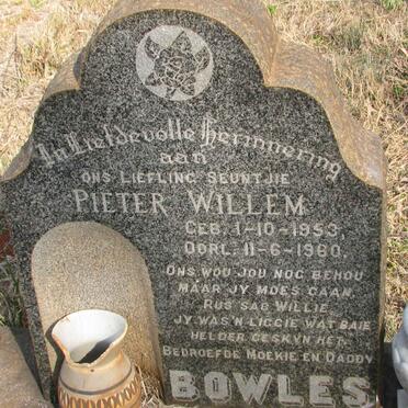 BOWLES Pieter Willem 1953-1960