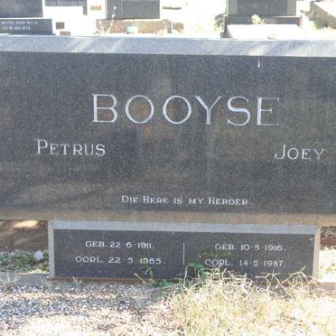 BOOYSE Petrus 1911-1965 &amp; Joey 1916-1987