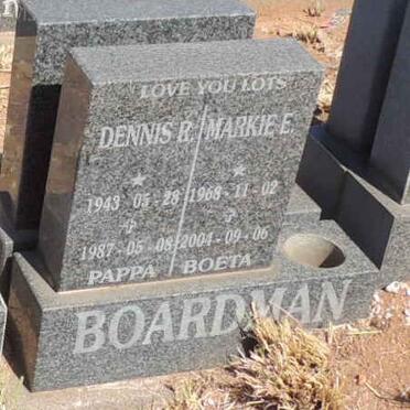 BOARDMAN Dennis R. 1943-1987 :: BOARDMAN Markie E. 1968-2004