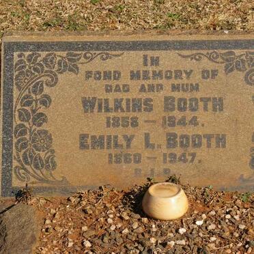 BOOTH Wilkens 1858-1944 &amp; Emily L. 1860-1947