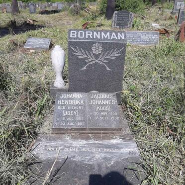 BORNMAN Jacobus Johannes 1905-1992 & Johanna Hendrika RIEKERT 1908-1986