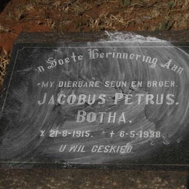 BOTHA Jacobus Petrus 1915-1938
