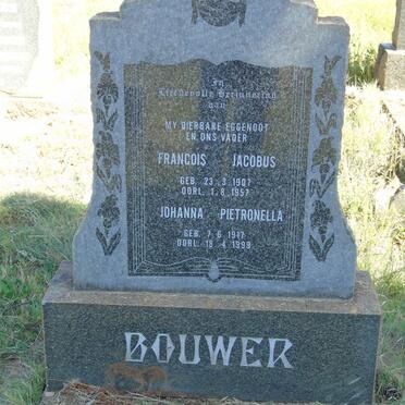 BOUWER Francois Jacobus 1907-1957 & Johanna Petronella 1917-1999