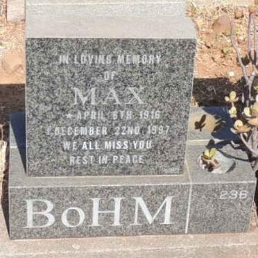 BOHM Max 1916-1997