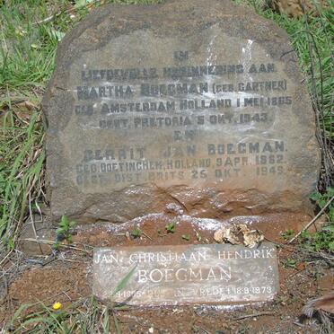BOEGMAN Gerrit Jan 1862-1949 & Martha GARTHER 1865-1943 :: BOEGMAN Jan Christiaan Hendrik 1895-1973 _1
