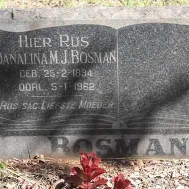 BOSMAN Danalina M.J. 1894-1962