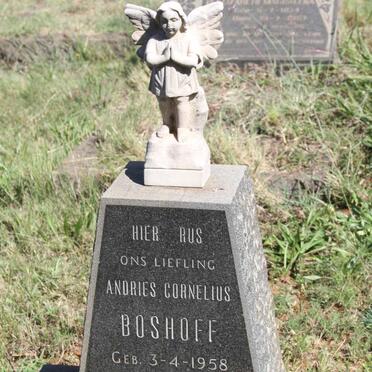 BOSHOFF Andries Cornelius 1958-1958