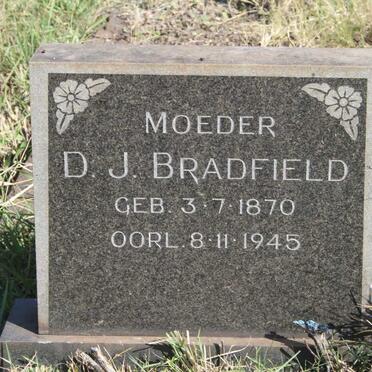 BRADFIELD D.J. 1870-1945