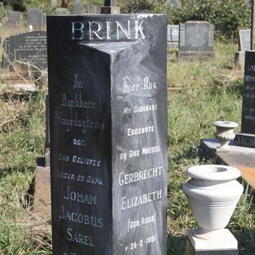 BRINK Johan Jacobus Sarel 1879-1966 & Gerbrecht Elizabeth ROOS 1881-1946