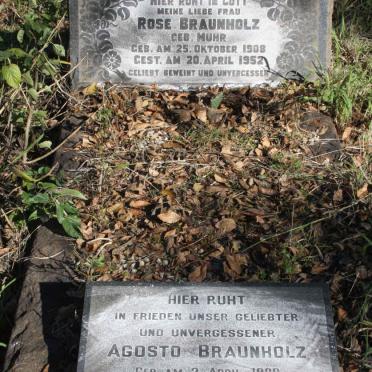 BRAUNHOLZ Agosto 1900-1976 &amp; Rose MUHR 1908-1952