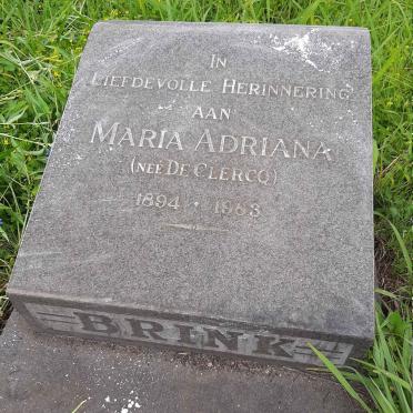 BRINK Maria Adriana nee DE CLERCQ 1894-1983