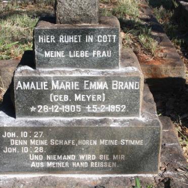BRAND Amalie Marie Emma nee MEYER 1905-1952