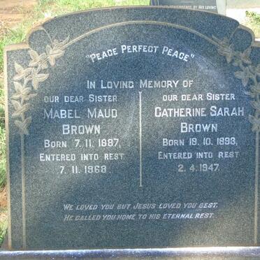 BROWN Mabel Maud 1887-1968 :: BROWN Catherine Sarah 1893-1947