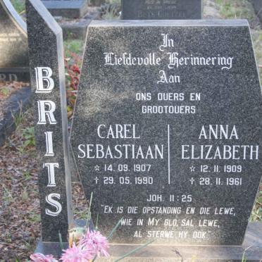 BRITS Carel Sebastiaan 1907-1990 &amp; Anna Elizabeth 1909-1961