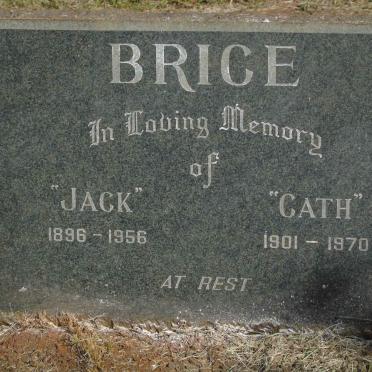 BRICE Jack 1896-1956 &amp; Cath 1901-1970