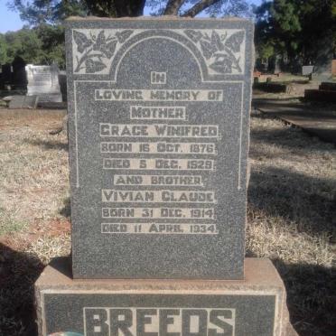 BREEDS Grace Winifred 1876-1929 :: BREEDS Vivian Claude 1914-1934