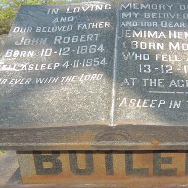 BUTLER John Robert 1864-1954 & Jemima Henrietta MOFFAT -1945