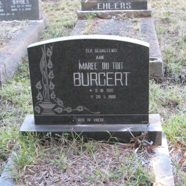 BURGERT Maree Du Toit 1910-1986