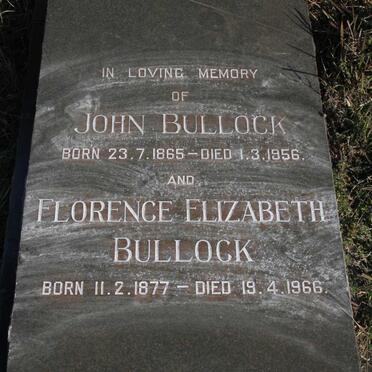 BULLOCK John 1865-1956 &amp; Florence Elizabeth 1877-1966