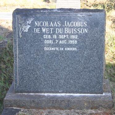 BUISSON Nicolaas Jacobus de Wet, du 1912-1959