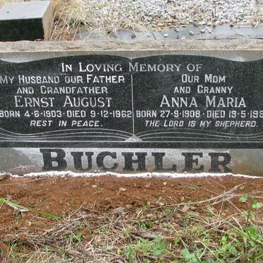 BUCHLER Ernest August 1903-1962 &amp; Anna Maria 1908-1988