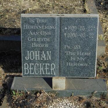 BECKER Johan 1939-2000