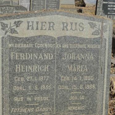 BECKERLING Ferdinand Heinrich 1877-1955 & Johanna Maria 1880-1966