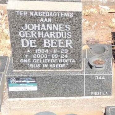 BEER Johannes Gerhardus, de 1984-2003